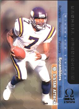 1999 Pacific Omega - 5-Star Attack #7 Randall Cunningham Front