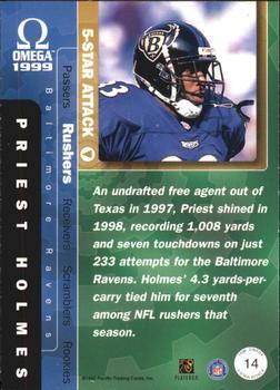 1999 Pacific Omega - 5-Star Attack #14 Priest Holmes Back