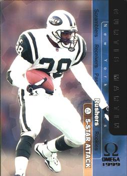1999 Pacific Omega - 5-Star Attack #17 Curtis Martin Front