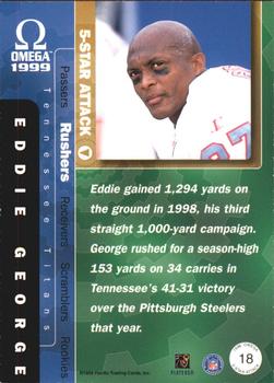 1999 Pacific Omega - 5-Star Attack #18 Eddie George Back