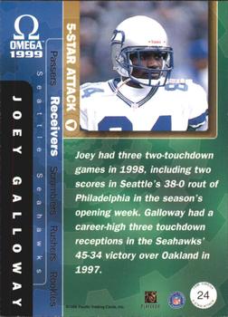1999 Pacific Omega - 5-Star Attack #24 Joey Galloway Back
