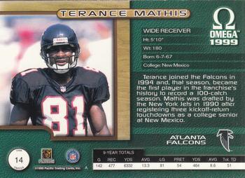 1999 Pacific Omega - Copper #14 Terance Mathis Back