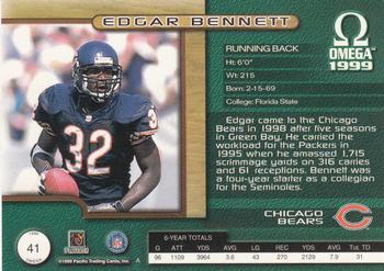 1999 Pacific Omega - Copper #41 Edgar Bennett Back