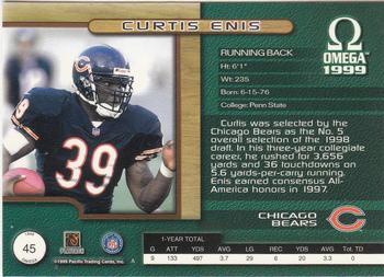 1999 Pacific Omega - Copper #45 Curtis Enis Back