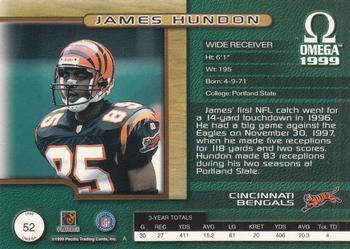 1999 Pacific Omega - Copper #52 James Hundon Back