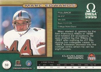 1999 Pacific Omega - Copper #59 Marc Edwards Back
