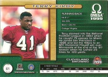 1999 Pacific Omega - Copper #61 Terry Kirby Back