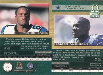 1999 Pacific Omega - Copper #72 Raghib Ismail / James McKnight Back