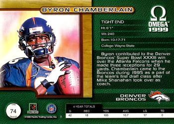 1999 Pacific Omega - Copper #74 Byron Chamberlain Back