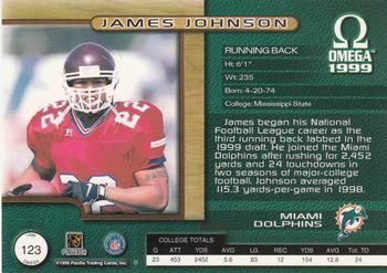 1999 Pacific Omega - Copper #123 James Johnson Back