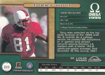 1999 Pacific Omega - Copper #223 Torry Holt Back