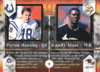 1999 Pacific Omega - Draft Class #9 Peyton Manning / Randy Moss Back