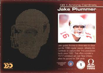1999 Pacific Omega - EO Portraits #1 Jake Plummer Back