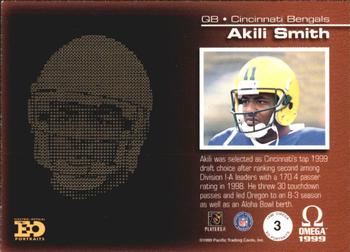 1999 Pacific Omega - EO Portraits #3 Akili Smith Back