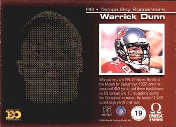 1999 Pacific Omega - EO Portraits #19 Warrick Dunn Back