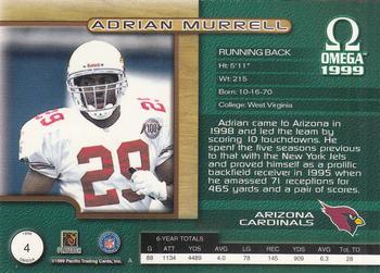 1999 Pacific Omega - Gold #4 Adrian Murrell Back
