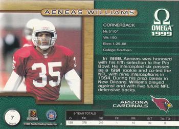 1999 Pacific Omega - Gold #7 Aeneas Williams Back