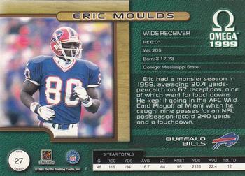 1999 Pacific Omega - Gold #27 Eric Moulds Back