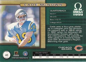 1999 Pacific Omega - Gold #46 Cade McNown Back