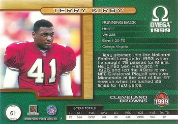 1999 Pacific Omega - Gold #61 Terry Kirby Back