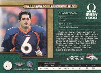 1999 Pacific Omega - Gold #73 Bubby Brister Back