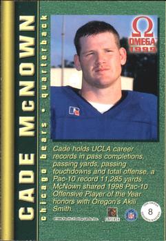 1999 Pacific Omega - Gridiron Masters #8 Cade McNown Back