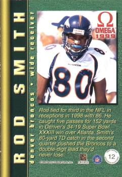 1999 Pacific Omega - Gridiron Masters #12 Rod Smith Back