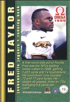 1999 Pacific Omega - Gridiron Masters #19 Fred Taylor Back