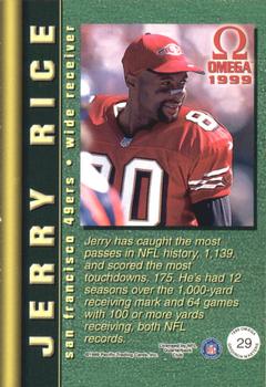 1999 Pacific Omega - Gridiron Masters #29 Jerry Rice Back