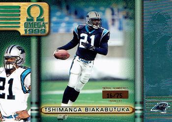 1999 Pacific Omega - Platinum Blue #34 Tim Biakabutuka Front