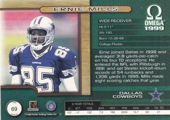 1999 Pacific Omega - Platinum Blue #69 Ernie Mills Back