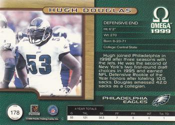 1999 Pacific Omega - Platinum Blue #178 Hugh Douglas Back