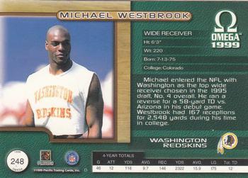 1999 Pacific Omega - Platinum Blue #248 Michael Westbrook Back