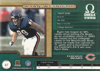 1999 Pacific Omega - Premiere Date #47 Ryan Wetnight Back