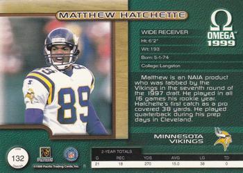 1999 Pacific Omega - Premiere Date #132 Matthew Hatchette Back