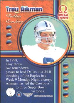 1999 Pacific Omega - TD 99 #5 Troy Aikman Back