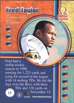 1999 Pacific Omega - TD 99 #12 Fred Taylor Back