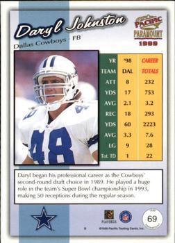 1999 Pacific Paramount - Copper #69 Daryl Johnston Back