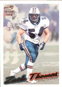 1999 Pacific Paramount - Copper #128 Zach Thomas Front