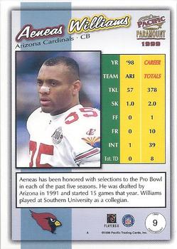 1999 Pacific Paramount - Gold #9 Aeneas Williams Back