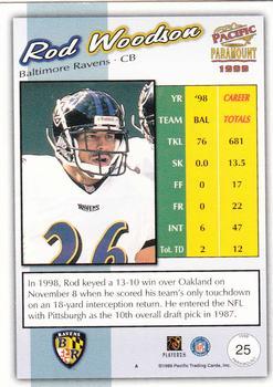 1999 Pacific Paramount - Gold #25 Rod Woodson Back
