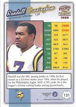 1999 Pacific Paramount - Gold #131 Randall Cunningham Back