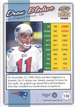 1999 Pacific Paramount - Gold #139 Drew Bledsoe Back