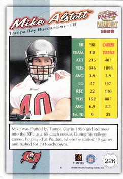 1999 Pacific Paramount - Gold #226 Mike Alstott Back