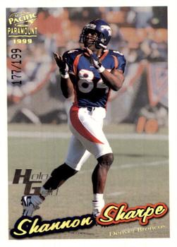 1999 Pacific Paramount - HoloGold #81 Shannon Sharpe Front