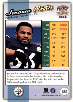 1999 Pacific Paramount - HoloGold #185 Jerome Bettis Back