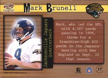 1999 Pacific Paramount - Personal Bests #17 Mark Brunell Back