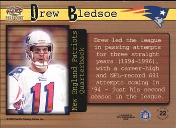 1999 Pacific Paramount - Personal Bests #22 Drew Bledsoe Back