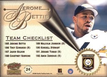 1999 Pacific Paramount - Team Checklists #24 Jerome Bettis Back
