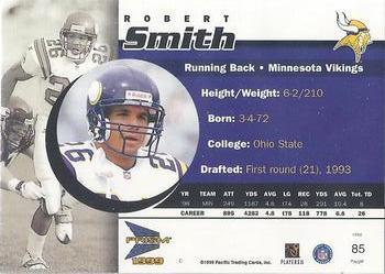 1999 Pacific Prism - Holographic Blue #85 Robert Smith Back